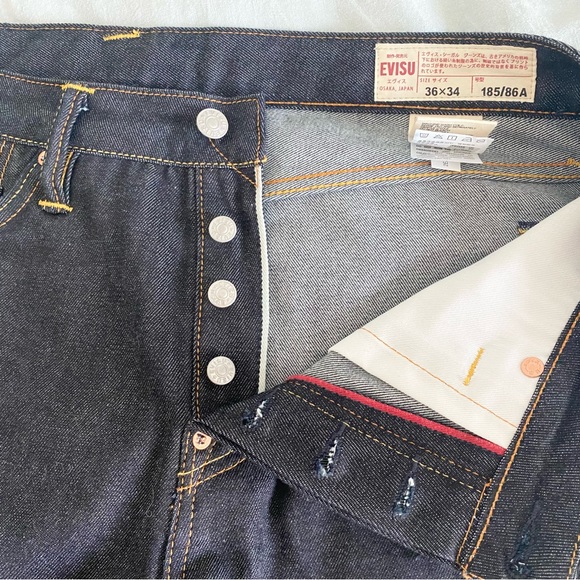 EVISU Original Seagull Icon Denim Jeans, 36" x 34" - Picture 6 of 8